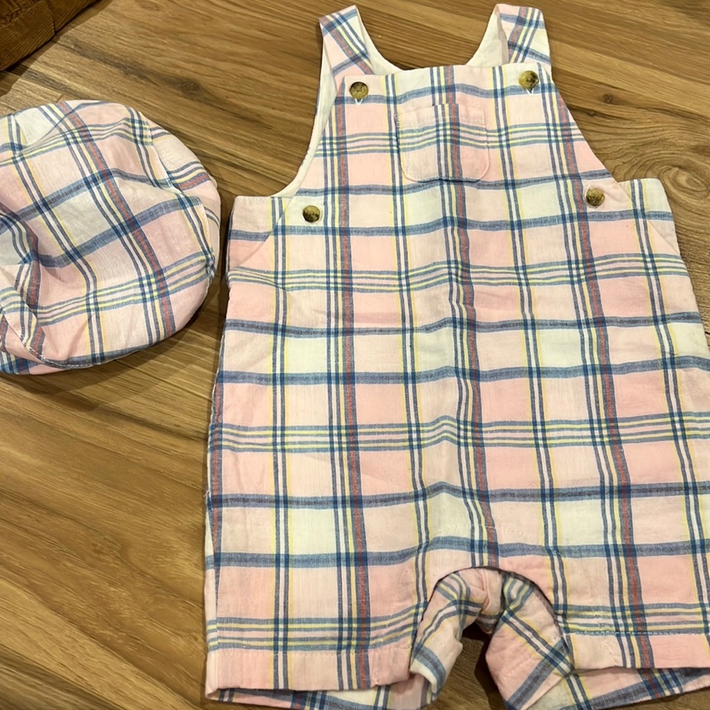 Janie and Jack Overall and cap!